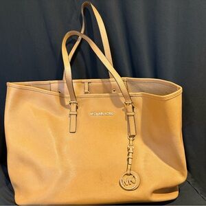 Michael Kors Tan Leather Tote Bag